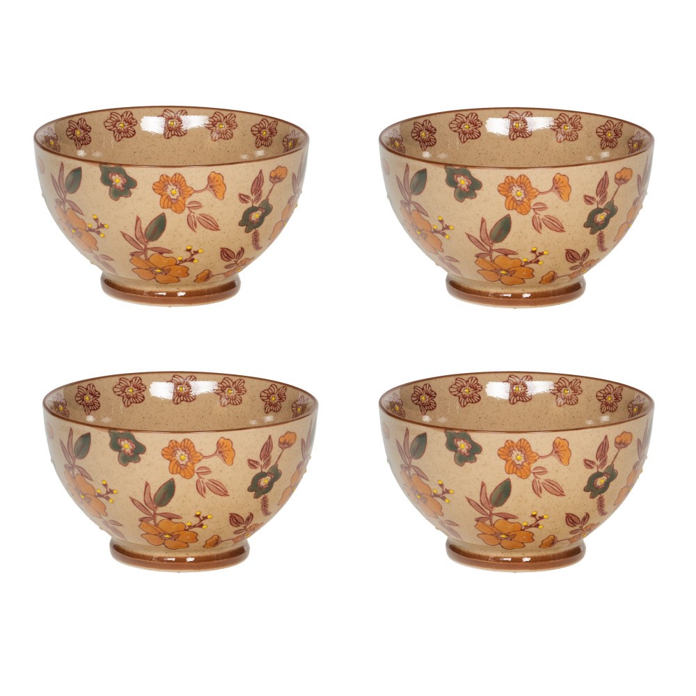 Coffret de 4 bols Aveline 14 cm grès 14.00 cm TABLE PASSION 14.00x14.00 cm
