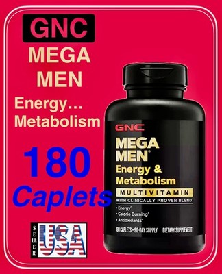 GNC Mega Men Energy and Metabolism Multivitamin Caplets, 180 ct.
