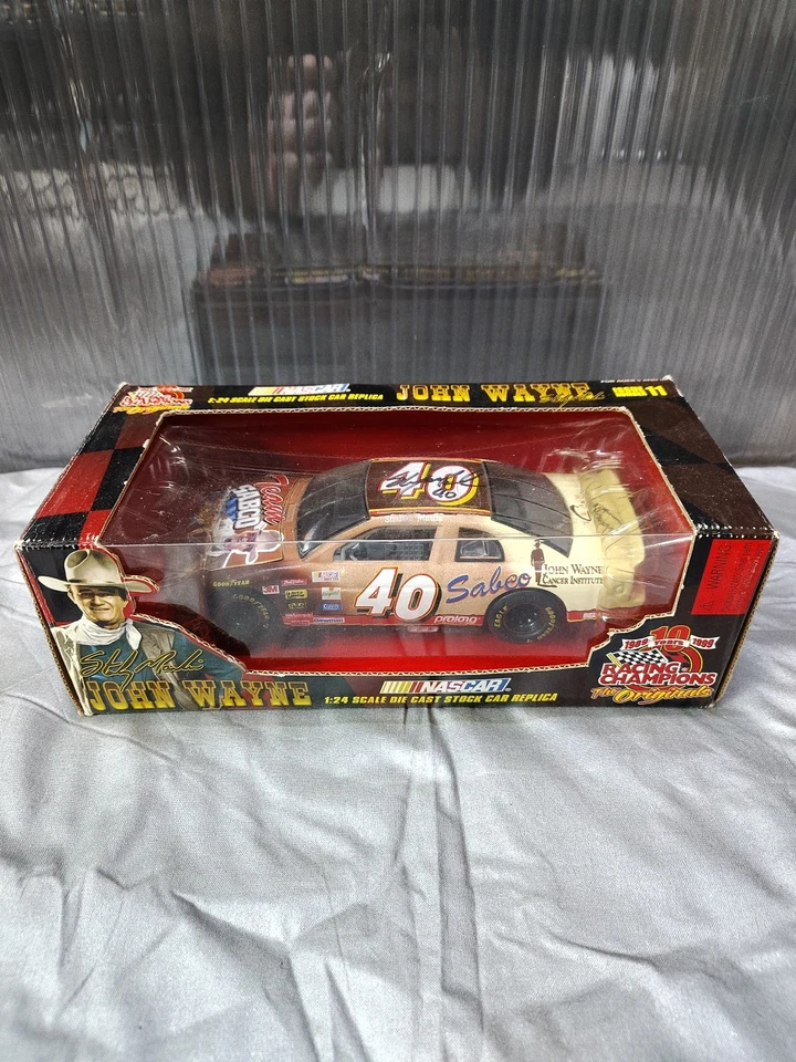 Sterling Marlin Firmado #40 John Wayne Equipo Sabco 1999 1/24 Nascar Diecast Foto 2 de 4