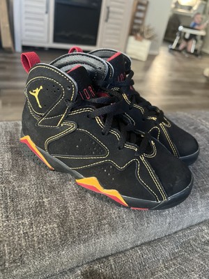 Little Kid's Jordan 7 Retro ''Citrus'' Black/Citrus-Varsity Red (DJ2778 081) - 12c