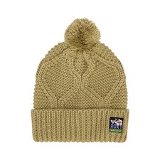 Roxy Kids Petite Hang Five Rib Knit Bobble Hat - Oil Green - One Size