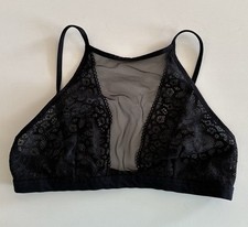 Victoria's Secret Dream Angels High Neck Mesh  Lace Sheer Bralette Sz Medium M