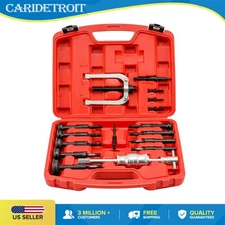 16pc Inner Bearing Blind Hole Remover Extractor Puller Set Pilot w/ Slide Hammer