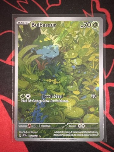 2023 POKEMON MEW EN-151 166 BULBASAUR ILLUSTRATION RARE