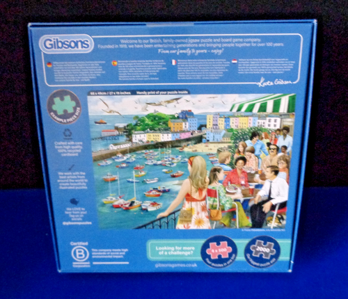 New In Sealed Box, Gibsons Dining At Tenby 1000 piece jigsaw puzzle - Picture 3 of 3