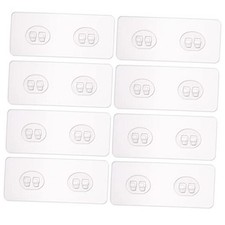 8 Pack Shower Caddy Adhesive for Replacement, Strong Transparent -8pcs 2 Hooks