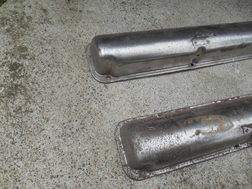 FORD 1950's 1960's Lincoln Edsel Mercury big block 430 smooth valve covers MINTY - Picture 3 of 15