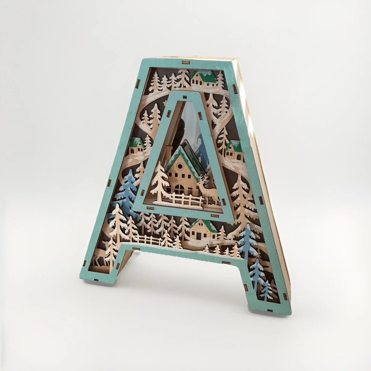Décoration De Noël Monogramme T Fourrure Marron - Target NWT