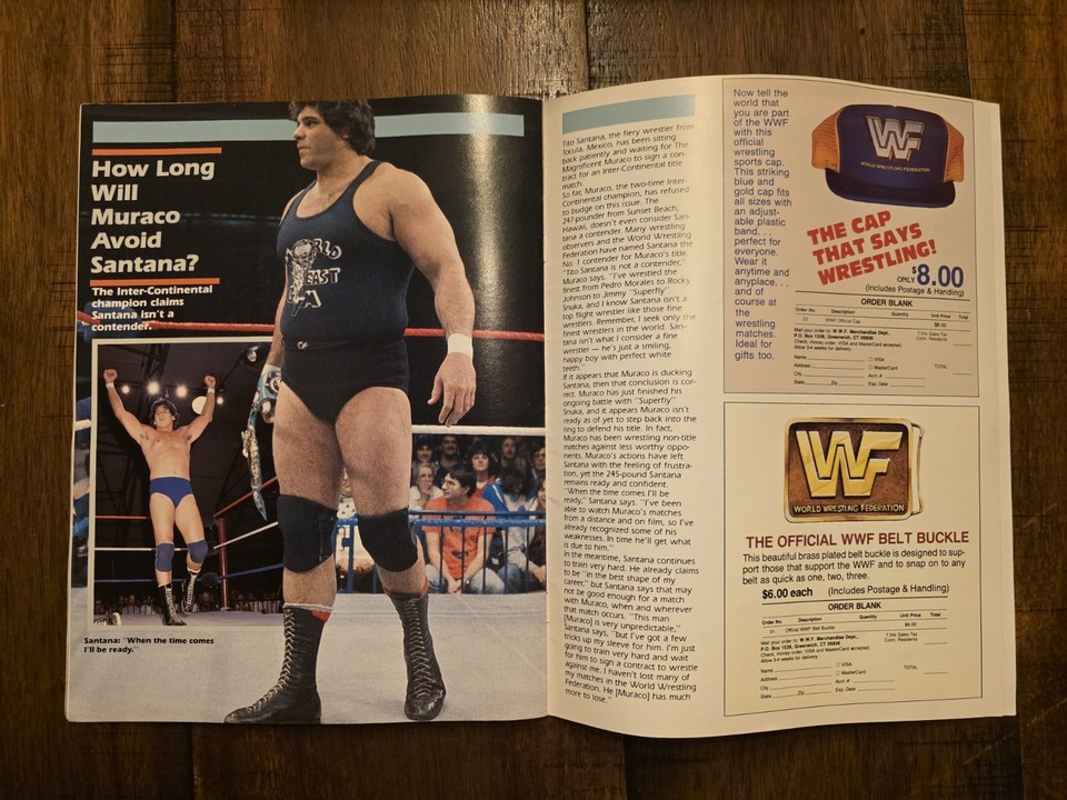 WWF Program Volume 108 Iron Sheik with Match Card New Haven CT January ...