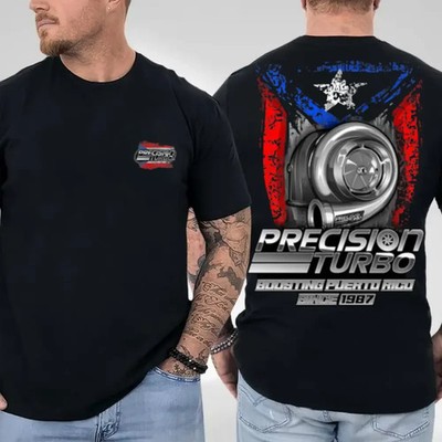 Precision Turbo Puerto Rico Flag T-Shirt, Boosted Engine Performance Graphic Tee