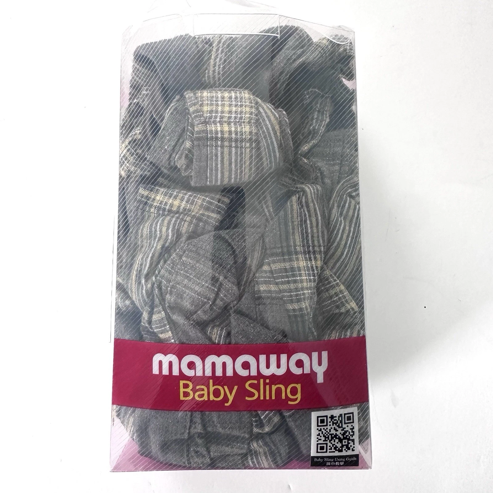 Mamaway Baby Ring Sling Carrier - Newborn and Toddler Sling Gray Plaid