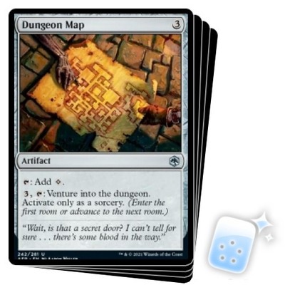 DUNGEON MAP X4 Adventures In The Forgotten Realms AFR Magic MTG MINT CARD