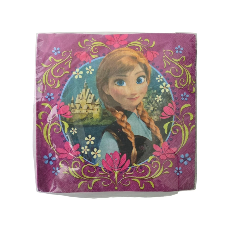 Disney FROZEN Birthday Party Napkins 16 each Dinner & Dessert Napkins Tableware - Image 3 of 4