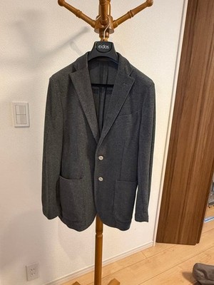 Eidos Men's Gray Jersey Blazer Jacket Size L 3-Button