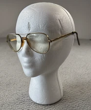 Vintage Universal Optical Glasses Frame Unisex Gold Full Rim