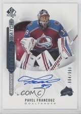 2020-21 SP Authentic Auto Future Watch 694/999 Pavel Francouz #158 Auto 5r8