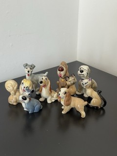 WADE DISNEY HAT BOX SERIES LADY AND THE TRAMP 9 CHARACTERS C1960s