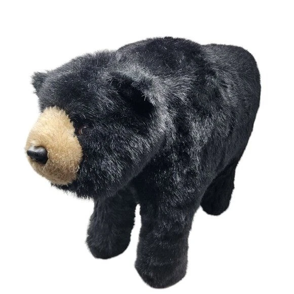 Reposapiés vintage de oso negro banco diseño Ditz decoración de cabina de gallina 30" den Foto 2 de 4