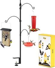 Bird Feeder Hook for Deck Railing outside Hanging for Hummingbird Feeders Deck H