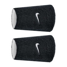 Coppia di Polsini Reversibili Tennis Padel Nike Swoosh Doublewide Nero