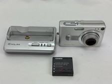 For Parts/Repair - Casio Exilim EX-Z4B Digital Camera Silver w/ CA-24 Cradle