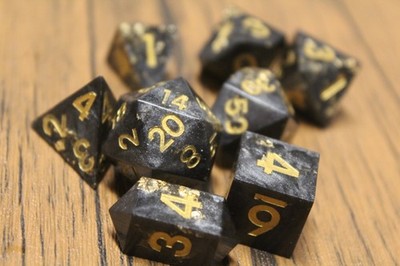  Golden Shadow   7 Dice SetRPG DnD Dungeons Dragons AD&D Pathfinder d20