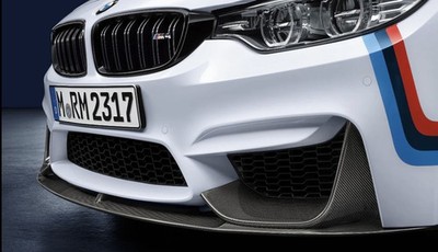 2X NEU ORIGINAL M PERFORMANCE CARBON FLAPS FRONTAUFSATZ  BMW M3 M4 F80 F82 F83