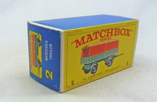 Lesney Matchbox MB2d Mercedes Trailer ORIGINAL Empty E Type Box without "NEW"