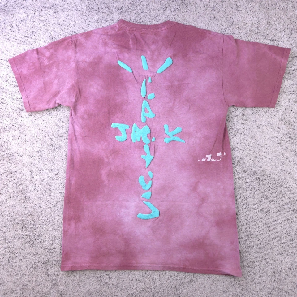 Cactus Jack T-Shirt Men Medium McDonalds Smile II Tell Em Tie-Dye Puff Print GUC - Image 2 of 4
