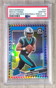 2023 Bryce Young Donruss Optic Preview Football Emoji Rated Rookie PSA 10  Pop 2