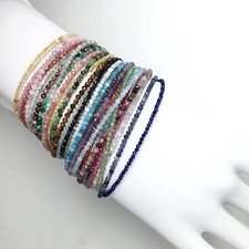 32 Color Women Bracelet Fashion 2mm Small Faceted Beads Bracelet Natural Crystal