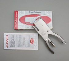 Original Juwel Elastic Heftzange Tacker Büro Metall Silber OVP Vintage Office