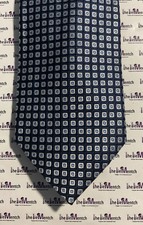 NAUTICA Silk Navy Checkered Design Adjustable Neck Tie 3.375  New Without Tags 