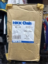 NEW HKK CHAIN 40-1R ROLLER CHAIN 50' 1200 LINKS 401R(Box Shows Wear)