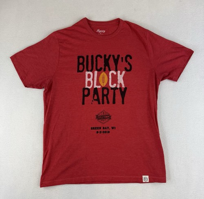 #ad Legacy T Shirt Men’s Large Bucky’s Block Party 2016 Green Bay Wisconsin Badgers $17.99