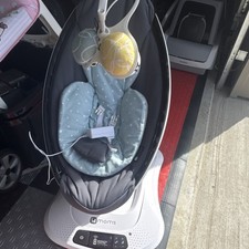 4moms Baby Bouncer Gray Vibration Music Washable Cover Toy Bar Infant Chair