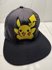 Nintendo Pokemon Pichu Pikachu Snapback Hat 2017 Gray Black Embroidered Stitched — photo 1
