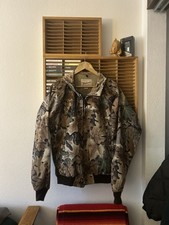 Vintage Woolrich Camo Hunting Jacket XL Made in USA Zip Front Outdoor
