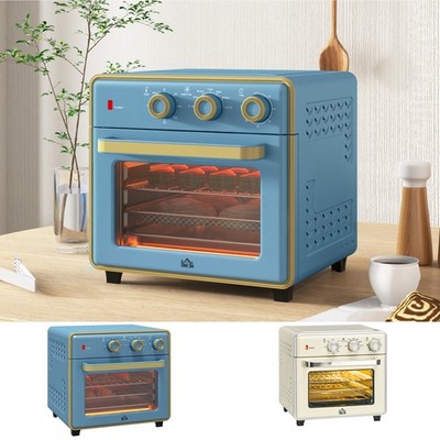 20L Mini Backofen Toaster Backofen mit Warm Grillen Toast Backen Luft Friteuse Timer 1400W