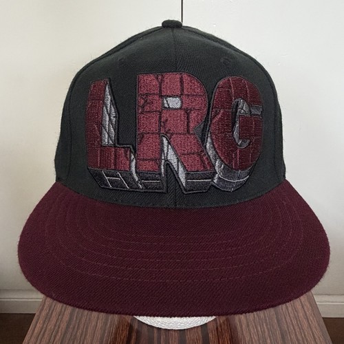 LRG TRUE HEADS HULK LOGO HAT CAP STRETCHABLE MARVEL COMICS SKATE VTG Y2K RARE 🆕