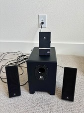 Logitech X-240 2.1 Channel W/Subwoofer Computer Speaker System Tested  Working