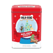 Milk-Bone Holiday Dog Treats 24 oz. Collectible Christmas Tin - EXP: 01/2027