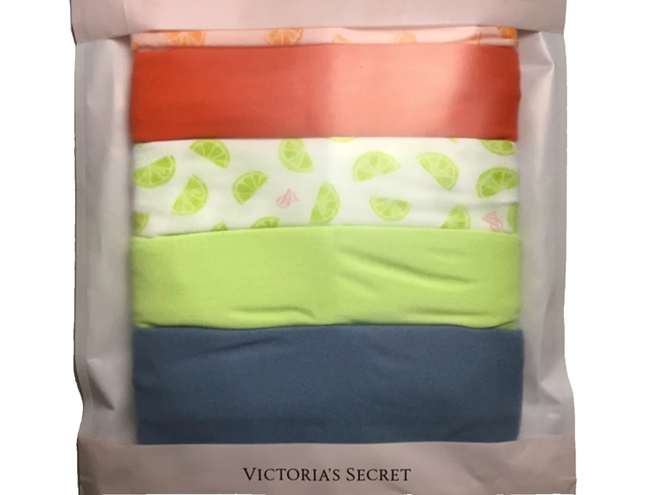 Paquete de 5 bragas descaradas grandes multicolores Victoria's Secret para mujer Foto 2 de 4