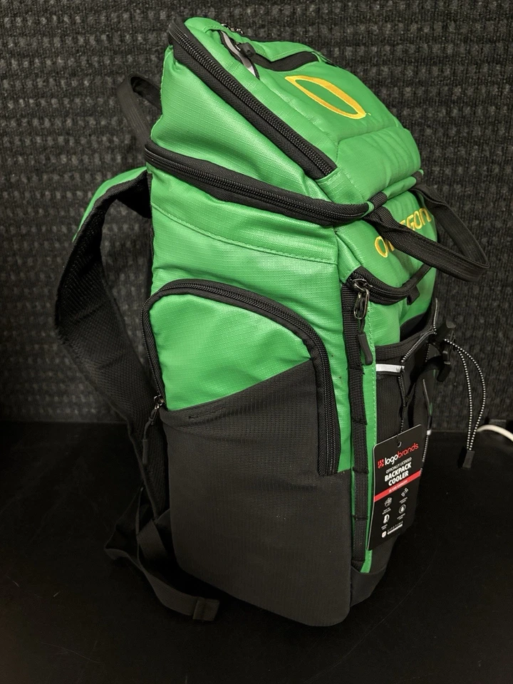 Mochila refrigeradora Oregon Ducks verde amarilla 26 latas NCAA abrebotellas picnic Foto 2 de 4