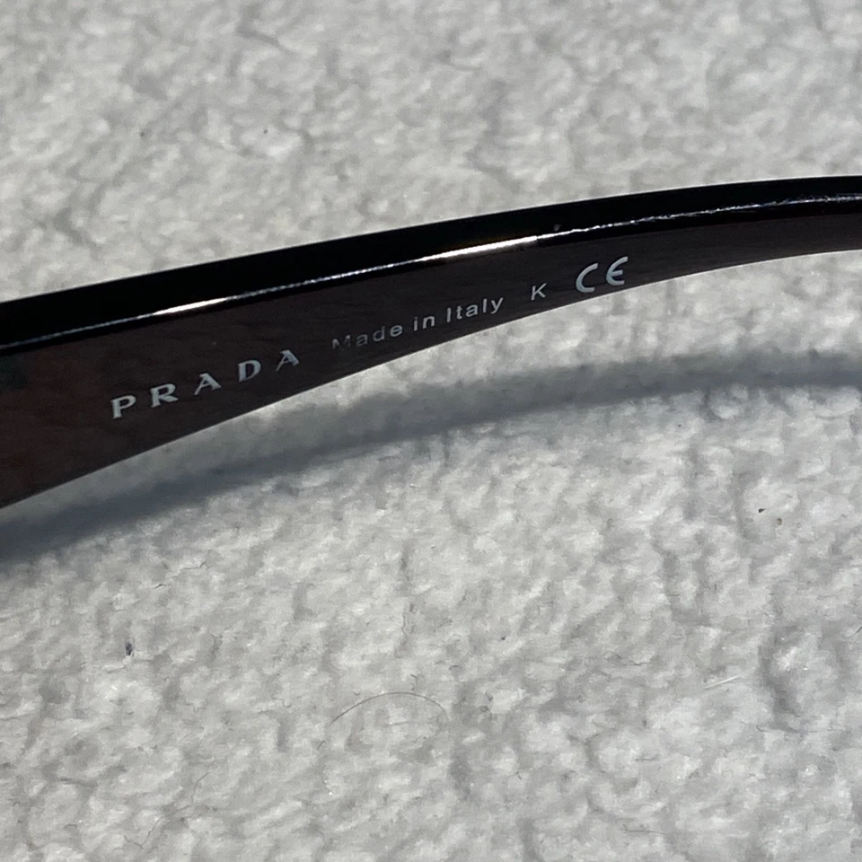Monturas de gafas Prada SPR 26O EAA-6P1 57-17-135 borgoña púrpura hechas en Italia Foto 3 de 4