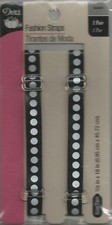 Dritz Fashion Straps - Black with White Polka Dots