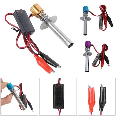 6-12V Electronic Glow Plug Starter Igniter+Charger For 1/8 1/10 HSP Nitro RC Car