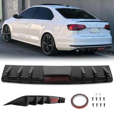 For VW JETTA GLI R MK6 MK6.5 MK7 Rear Bumper Diffuser Shark Fin Splitter Spoiler