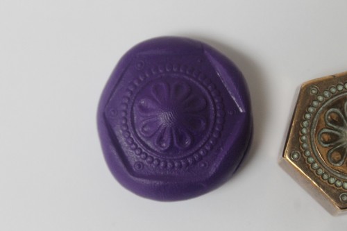 Vintage Original India Antique Bronze Brass Jewellery Design Mould Stamp Seal 06 - Picture 4 of 7