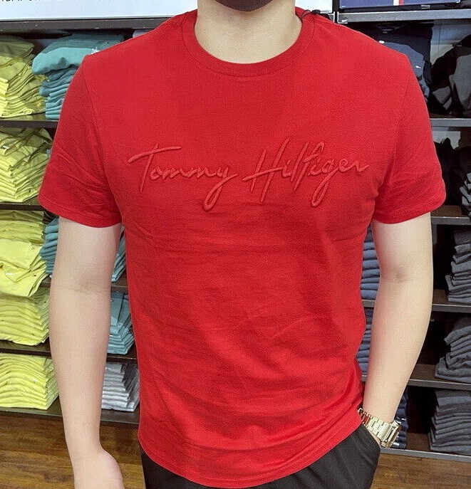 NWT Mens Tommy Hilfiger Signature Short Sleeve Tee XS S M L XL 2XL  